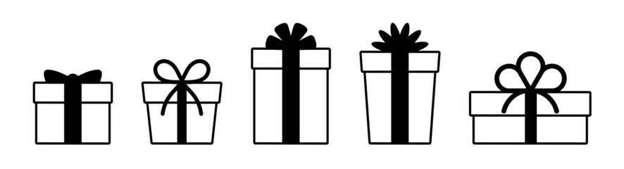 gift box vector collection set.