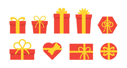 gift box vector collection set.