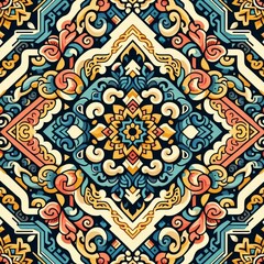 
Continuous, seamless images, modern Thai art.