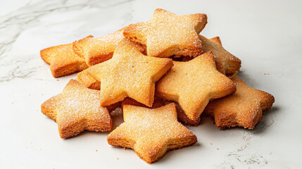 Delicious star shaped cookies dusted with sugar, perfect for festive occasions. These treats are sure to bring joy and sweetness to any gathering
