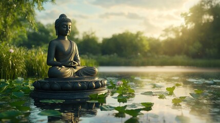 Happy Buddha Purnima Vesak,Buddhist festival- Vector illustration