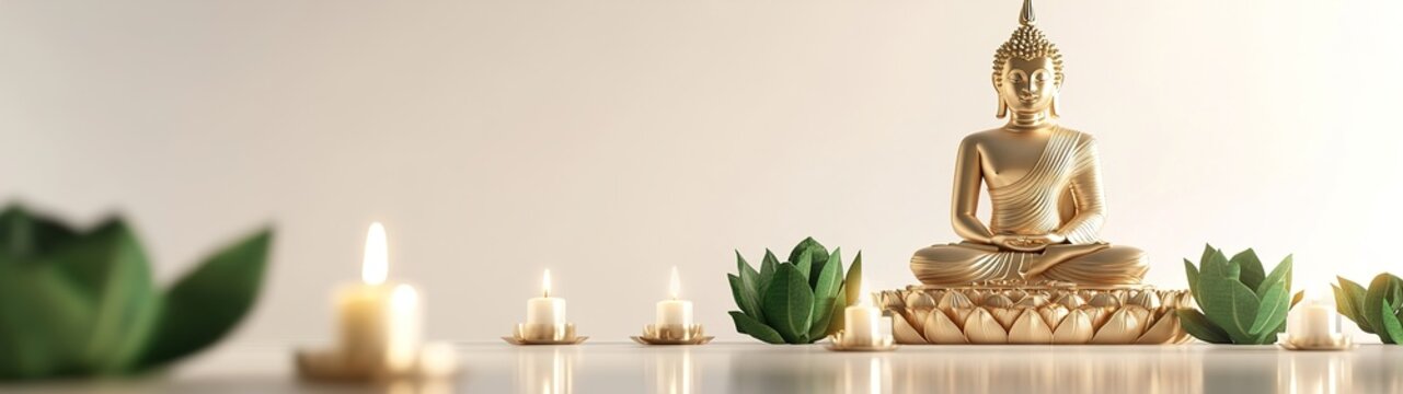 Happy Buddha Purnima Vesak,Buddhist festival- Vector illustration