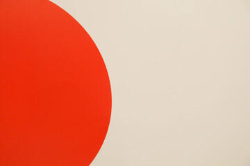 red curve and white pattern from hoarding for wallpaper