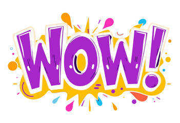 Colorful Comic Book Style WOW! Word Art