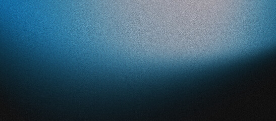 Blue white black grainy gradient background, abstract dark noise texture poster, banner header cover backdrop design