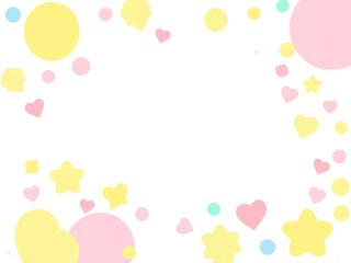 A minimalist and adorable white background featuring soft pastel shapes and charming illustrations, perfect for adding a touch of cuteness to any project, stock, background, pastel