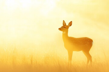 Gentle Grace: A Deer in the Golden Glow of Dawn
