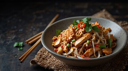 chicken pad thai noodles