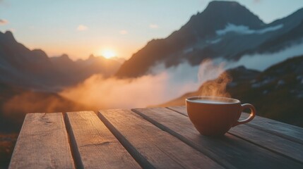 Morning Coffee with Mountain View