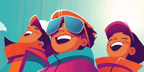 Laughter and Joy: Kids Celebrating New Year Festivities