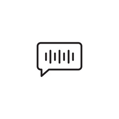 Voice chat on icon. AI technology, artificial intelligence. Simple voice AI chat on icon. Editable icon.
