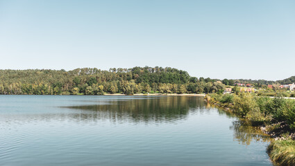 Badestelle am kleinen Brombachsee in der Nähe von Enderndorf im Fränkischen Seenland