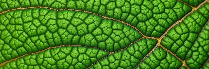 Close-up shot of a green leaf showing intricate veins and rough texture, texture, macro