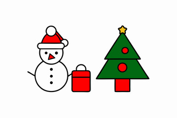 Icons in two colors about Christmas. Holidays events. Contains such icons as Santa, snowman, Christmas tree, wish list, decoration, and gifts. This is an Editable stroke icon.