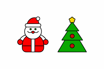 Icons in two colors about Christmas. Holidays events. Contains such icons as Santa, snowman, Christmas tree, wish list, decoration, and gifts. This is an Editable stroke icon.