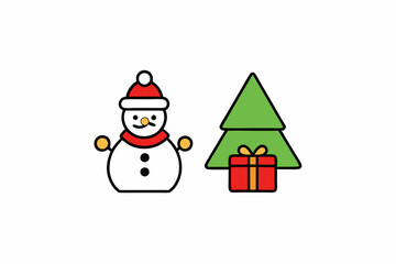 Icons in two colors about Christmas. Holidays events. Contains such icons as Santa, snowman, Christmas tree, wish list, decoration, and gifts. This is an Editable stroke icon.