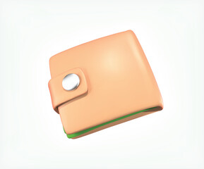 wallet 3d icon. wallet 3d illustration