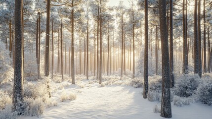 Winter Woodland Path