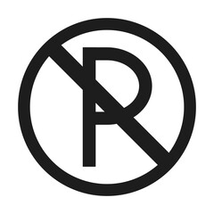 Traffic Sign Silhouette on a White Background. Vector Illustration