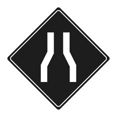 Traffic Sign Silhouette on a White Background. Vector Illustration