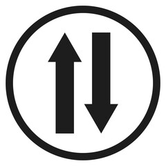 Traffic Sign Silhouette on a White Background. Vector Illustration