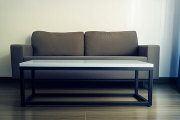 Minimalist empty coffee table