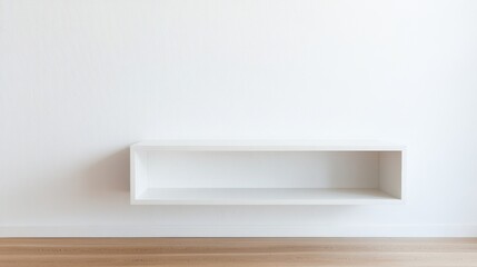 Fototapeta premium Minimalist empty shoe shelf