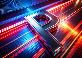 Abstract Drone Photography Logo P Initial for Fashion, Sport & Automotive