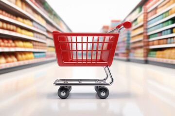 Map 3d and supermarket trolley with shopping background icon location 3d map shopping
