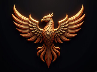 Luxury phoenix logo design