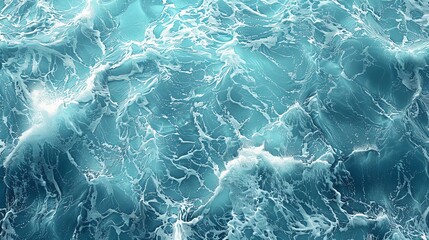 Fototapeta premium A close-up view of water with foam and waves.