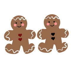 gingerbread man isolated on transparant background
