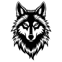 Wolf head complex logo vector Design illustration