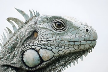 Obraz premium A Close Up Profile Of A Green Iguana