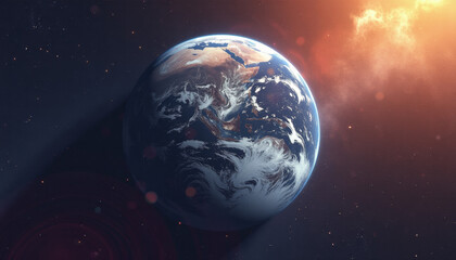 Naklejka premium Earth From Space: A Stunning Celestial View