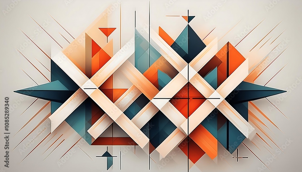 Poster a minimalist design featuring crosses and pluses in a simple, geometric pattern on a tr_1(90)