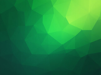 Fototapeta premium vibrant green low poly design abstract background. Generative AI.