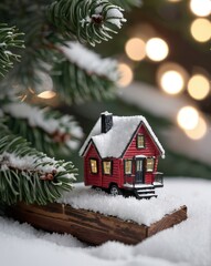 A close-up of a beautifully crafted silver Christmas ornament resting on a polished wooden table. The ornament features intricate frosted designs and delicate glittering patterns. In the background, a