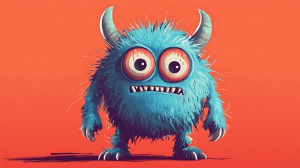 Fototapeta premium Monster Character with Sharp Claws and Fearsome Appearance Display Image