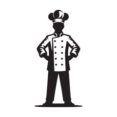 a chef  of silhouette vector illustration
