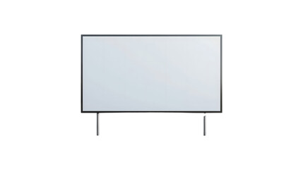  Vertical Blank Billboard with Thin Metallic Poles on White Background