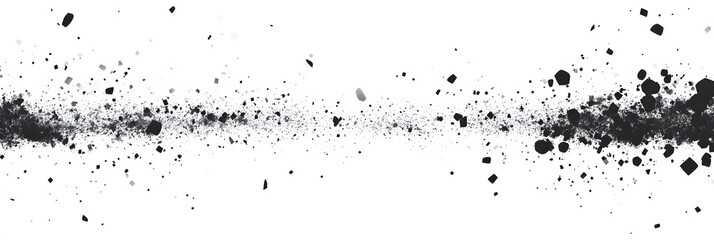 Fototapeta premium Abstract Black And White Scattered Particles Background