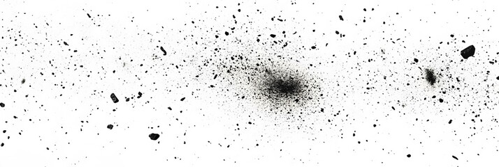 Fototapeta premium Black Specks Scattered Across White Background