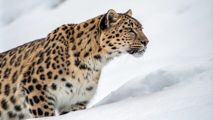 Fototapeta premium Leopard isolated on white background