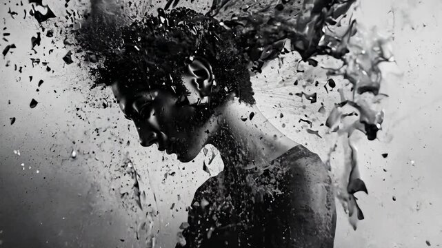 Flying spray from the head, mental problems, chaos and depression