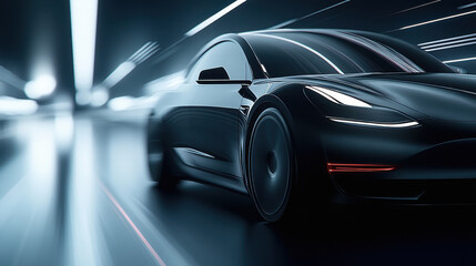 High-Speed Futuristic Concept Electric Car