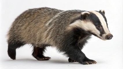 Fototapeta premium badger isolated on white background