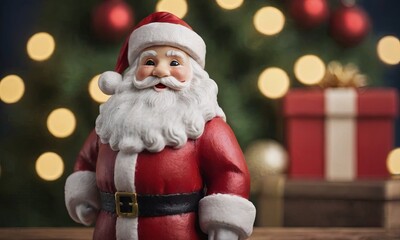 Santa Claus holiday background, realistic illustration