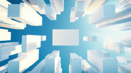Fototapeta premium Aerial View of Modern High-Rise Buildings