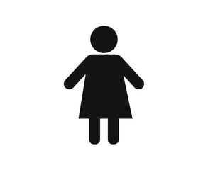 Woman Sign Flat Icon Isolated on White Background.  Vector illustration